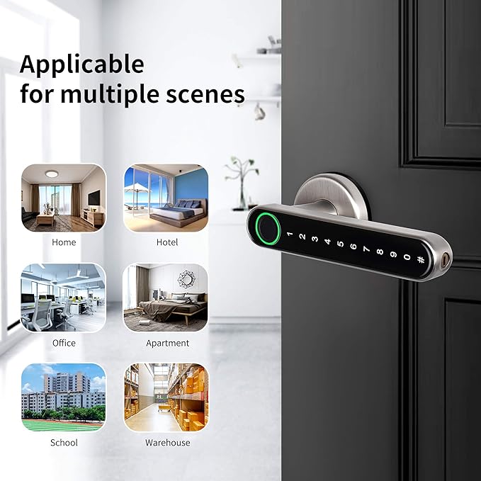 Smart Lock, CATCHFACE Fingerprint Door Lock TTLock Smart Door Knob Smart Door - Image 7