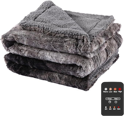 Electric Heated Blanket Throw Size 50"×60" by EydnaEletcricBlanket