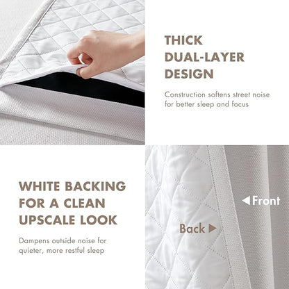 Madison Park Karien 100% Blackout Curtains 52x84 – White, 2-Layer Noise - Image 4