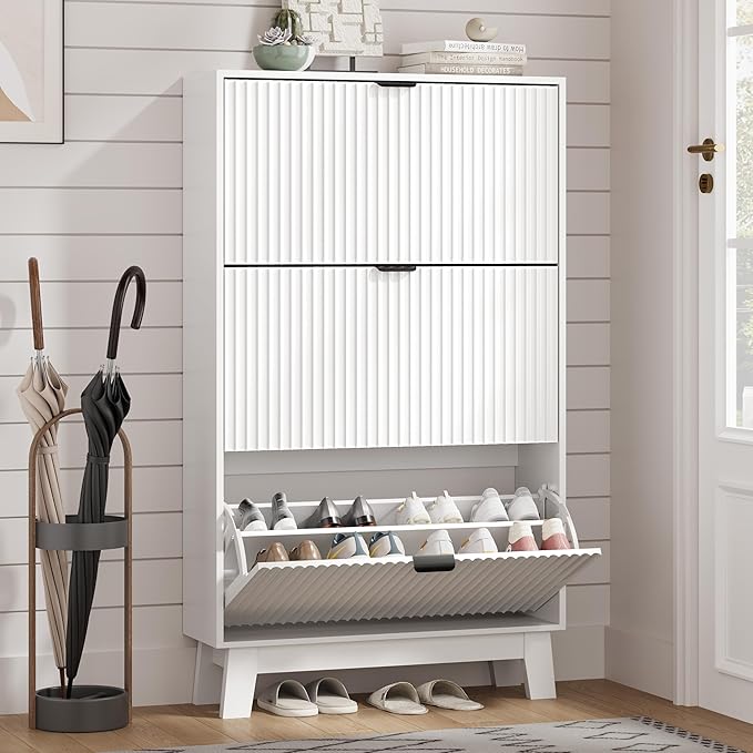 Shoe Cabinet Storage for Entryway by HUANLEGO