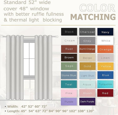 KOUFALL Neutral Taupe Blackout Curtains 96 Inches Long - Image 5