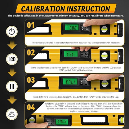 24 Inch Smart Digital Level, LCD Screen Magnetic Electronic Level Tool - Image 7