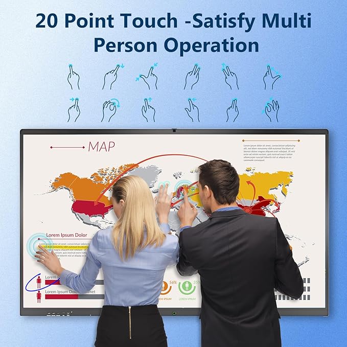 YIXZSWD Smart Board, 55 Inch Interactive Whiteboard 4K Touchscreen Built in - Image 9