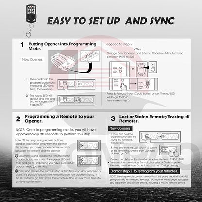 2 for Genie & Overhead Door Garage Door Opener Remote G3T-R G3T-A O3T-BX - Image 9