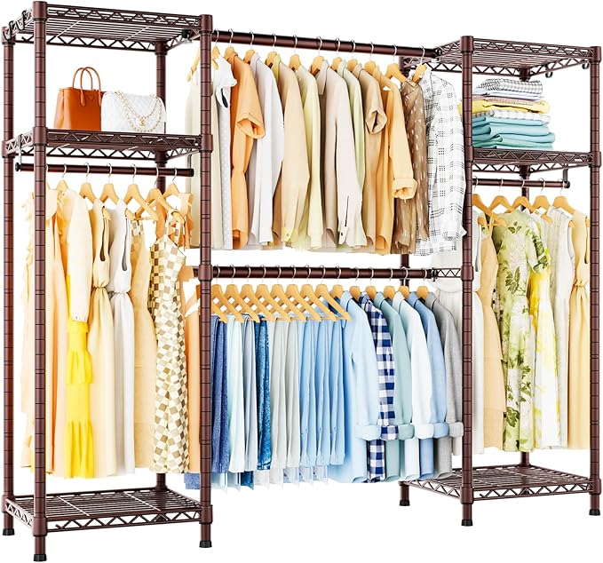 Ulif E7 Garment Rack, Heavy Duty Clothes Storage System by Ulif
