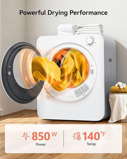 Euhomy Portable Clothes Dryer, 1.5 Cu.Ft. Portable Dryer, 850W Drying Machine - Image 2
