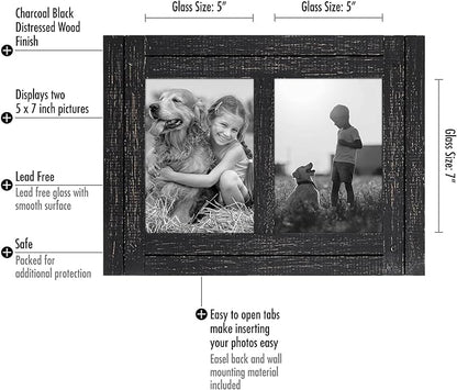 Americanflat Hinged 5x7 Double Picture Frame - Image 2