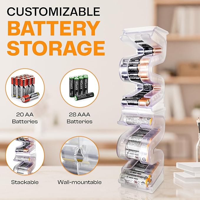 Battery Ladder Organizer Case for AA & AAA Batteries - Image 4