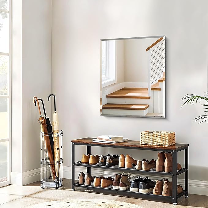 CILIBER Beveled Mirror, 24x30 Frameless Beveled Bathroom Mirrors - Image 6