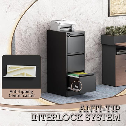 3 Drawer Vertical File Cabinet - Image 7