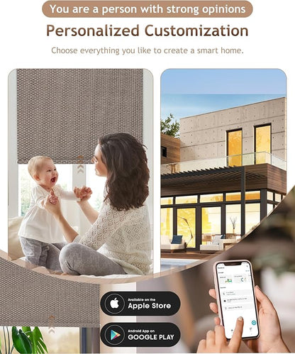 Kincmo Motorized Blinds with Remote, 100% Blackout Motorized Roller Shades Work - Image 2