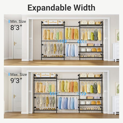Timate F3 Plus Wall Mounted Clothes Rack Industrial Pipe Clothing Rack - Image 3