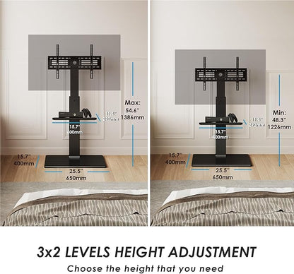 FITUEYES Swivel Floor TV Stand - Image 6