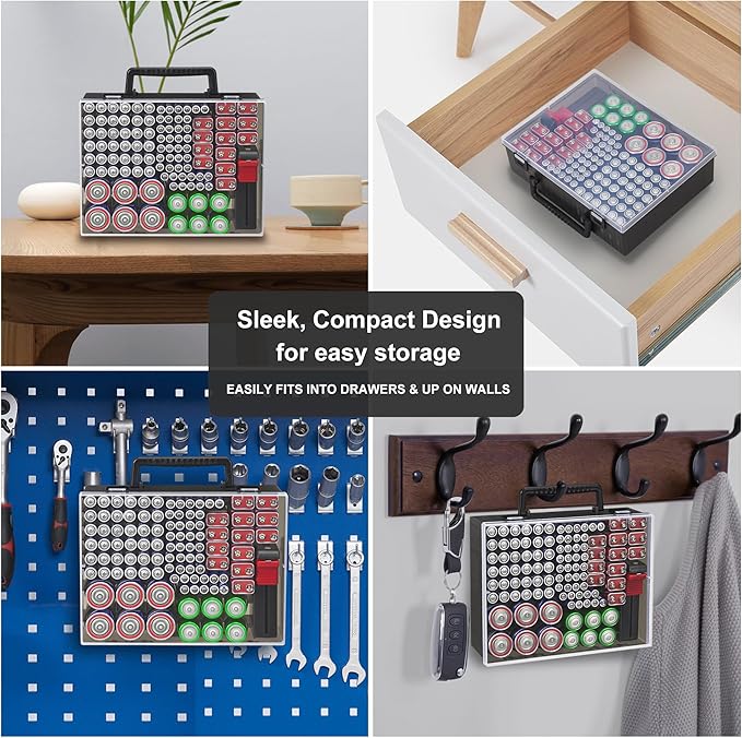 RISOU Battery Organizer Storage Case, Stores More Than 95 Batteries - Image 6