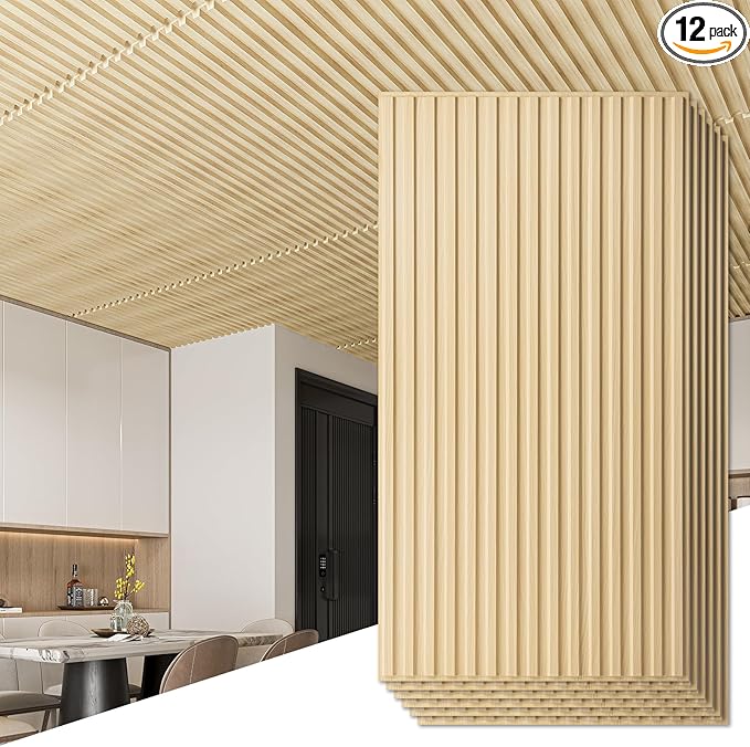 Art3d 12-Pack Slat Design 3D Wall Panels by Art3d