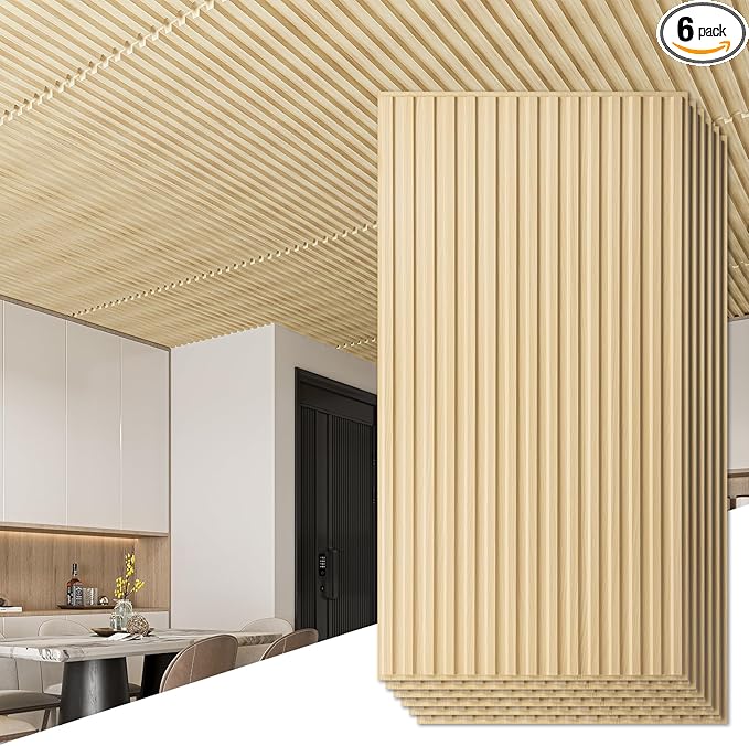 Art3d 6-Pack Slat Design 3D Wall Panels by Art3d