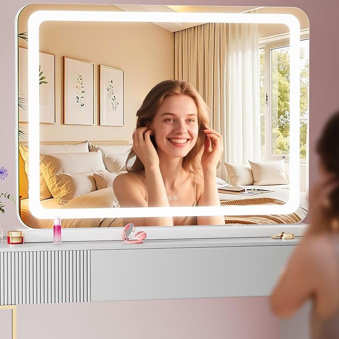 Vanity Mirror with Lights, Dimmable 3 Modes, Memory Function, Smart Touch - Image 3