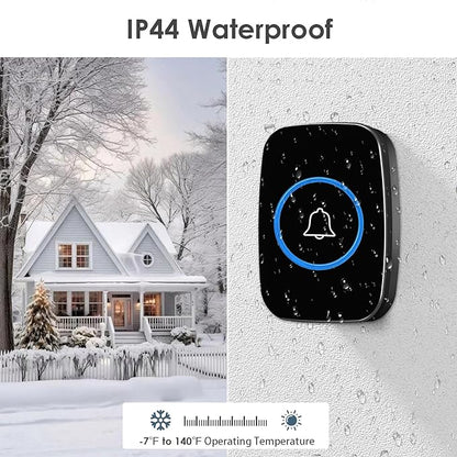 Wireless Doorbell, Waterproof Door Bell Kit, Distinguish Front and Rear Doors - Image 4