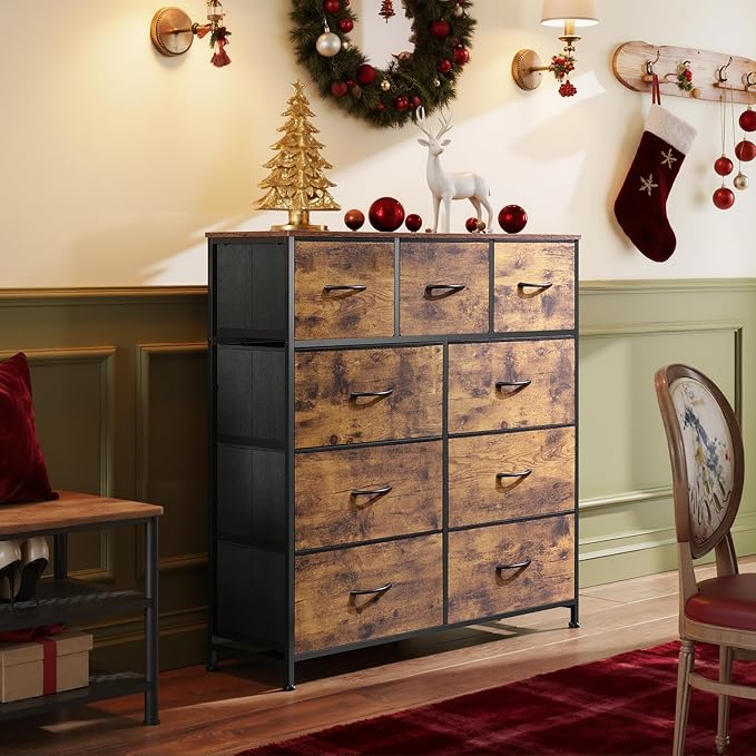 WLIVE 9-Drawer Dresser, Fabric Storage Tower - Image 2