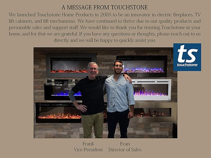 Touchstone Smart Electric Fireplace-The Sideline 28" Wide-in Wall Recessed - Image 11