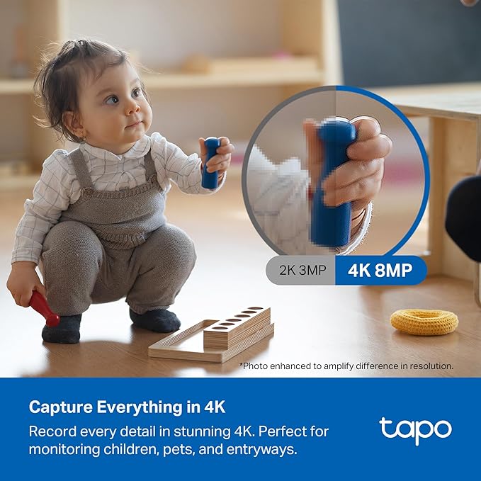 Tapo 4K Indoor Pan/Tilt Wired Security Camera - Image 2