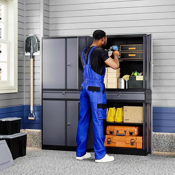 Yizosh Metal Garage Storage Cabinet - Image 2