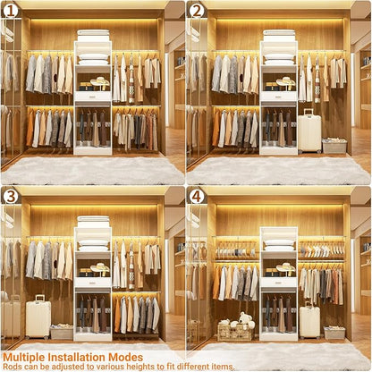 Unikito 8FT Closet System, 96 Inch Walk in Closets Organizer Kit - Image 3