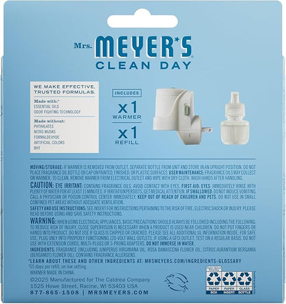 MRS. MEYER'S CLEAN DAY Premium Scented Oil Diffuser Kit, Rain Water, 1 warmer - Image 2