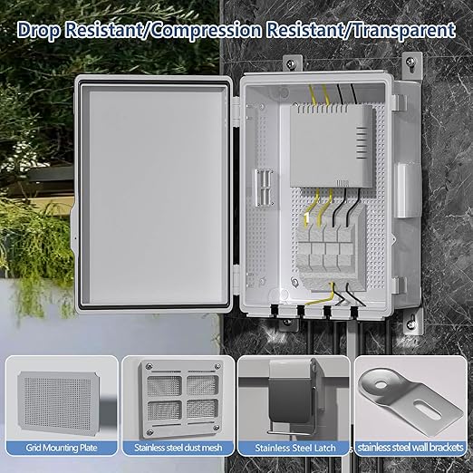 Electrical Junction Box, Ventilated Design, Cable Grommets, Indoor/Outdoor Use - Image 7