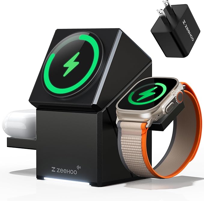 ZEEHOO 3 in 1 Charging Station, iPhone Charging Station by ZEEHOO%C2%AE