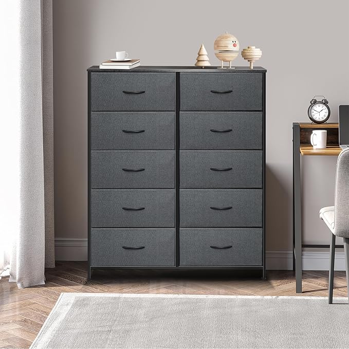 Dresser for Bedroom with 10 Drawers, Chest of Drawers, Storage Drawers - Image 4