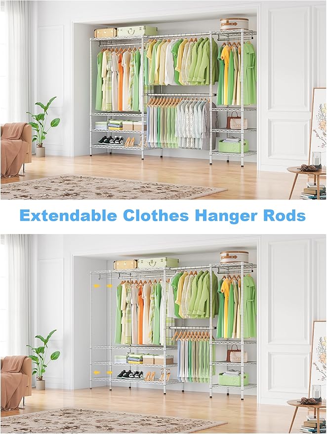 Ulif E11 Heavy-Duty Garment Rack, Metal Freestanding Clothes Rack and Closet - Image 3