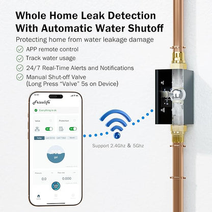Frizzlife LP365-P 1.25-Inch Smart Water Monitor and Automatic Shutoff - Image 2