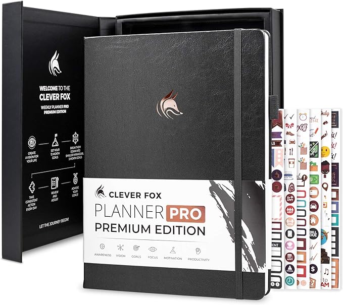 Clever Fox Planner Pro Premium – Luxurious Weekly & Monthly Planner by CleverFox