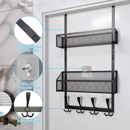 Kaiferty Over The Door Hooks Organizer, Coat Rack Over The Door Storage Hanger - Image 6