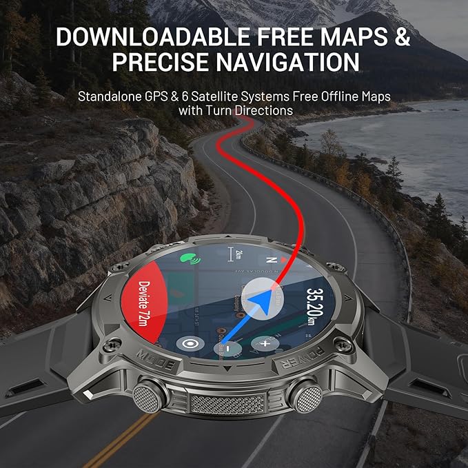 2026 AI Smart Watch with Standalone GPS & Offline Maps, 5ATM Waterproof - Image 2