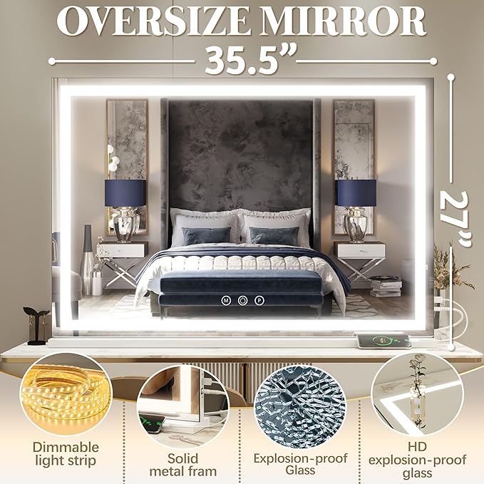 FENNIO Large Vanity Mirror - Image 5