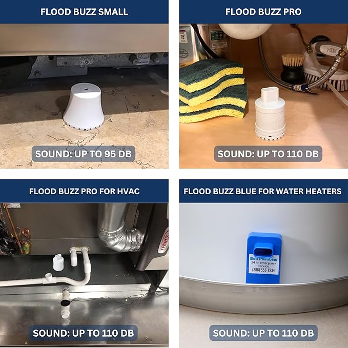 Flood Buzz Small Water Leak Alarm 3-Pack | Ready to Use Right Out of The Box - Image 8