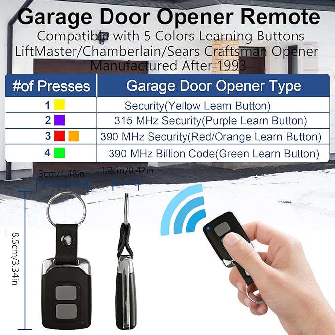 for Chamberlain LiftMaster Craftsman Garage Door Opener Keypad & Remote - Image 3