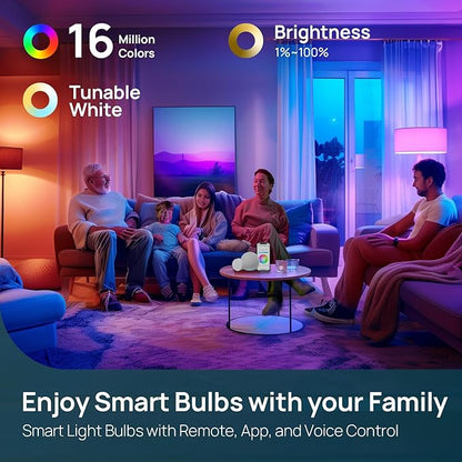 Linkind Smart Light Bulbs with Remote Control, Smart Bulb That Work with Alexa - Image 2