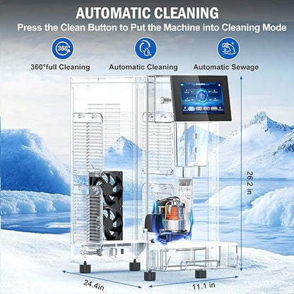 Nugget Ice Maker Countertop, 60 LBS/Day, 5LBS Ice Bin, Water Dispenser - Image 8