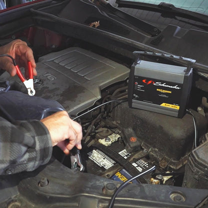 schumacher electric battery charger and maintainer, sc1301, 3-in-1, close-up detail