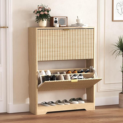 Shoe Cabinet Storage for Entryway by HUANLEGO