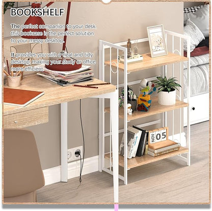 4NM No Assembly 3 Tiers Folding Bookshelf - Image 3