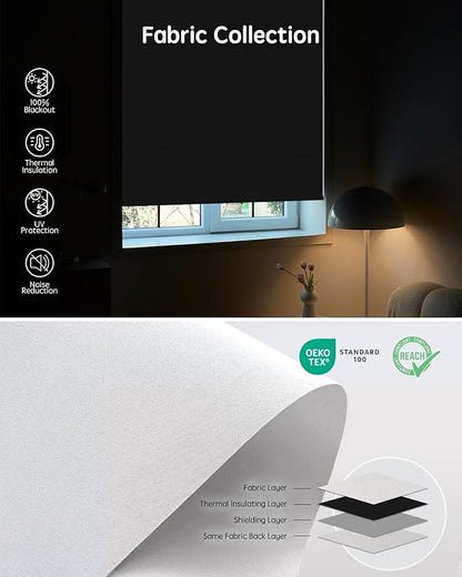 Yoolax Motorized Blinds with Remote, Automatic Window Shades Work with Alexa - Image 6
