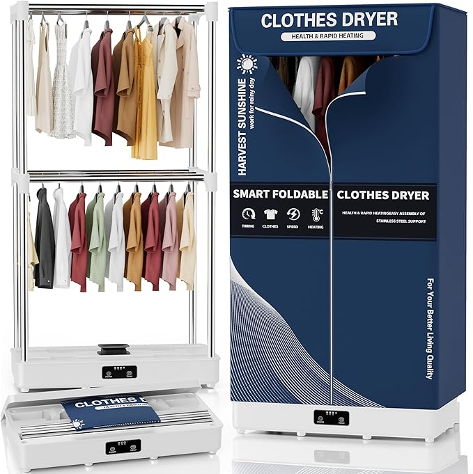 Clothes Dryer, Portable Foldable Drying Machine by Kiseely