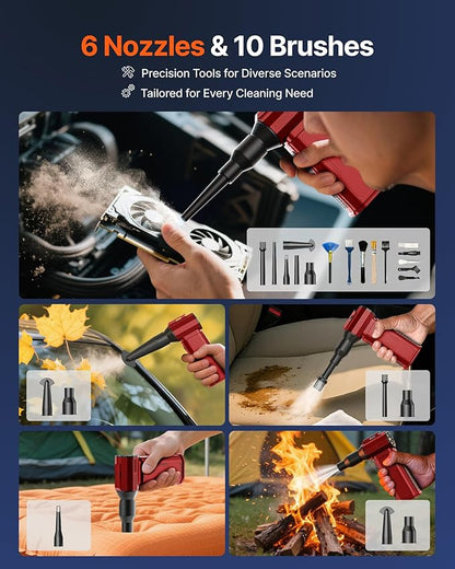 Compressed Air Duster, 000RPM Ultra-Powerful Cordless Electric Air Duster - Image 7