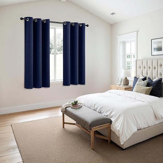 MIULEE Navy Blue Blackout Curtains - Image 6