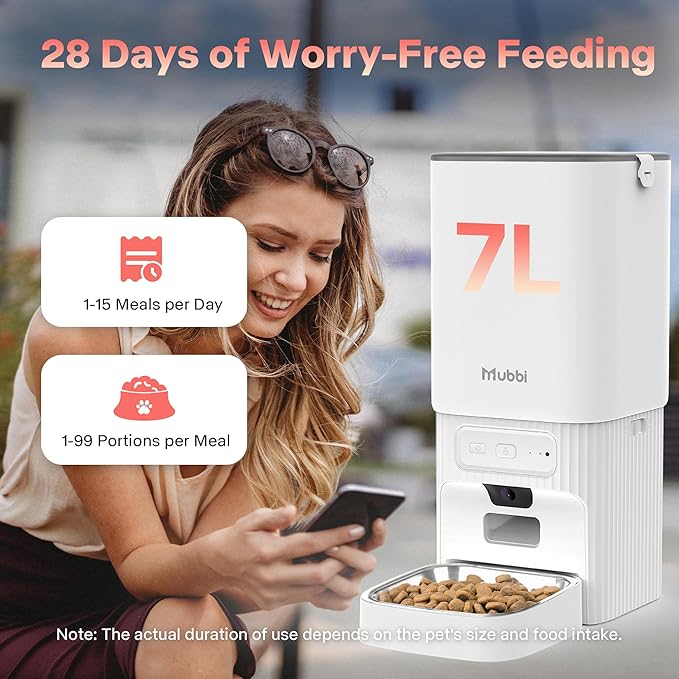 Automatic Cat Feeder with Camera, 5G WiFi Automatic Dog Feeder, 7L Cat Food - Image 6