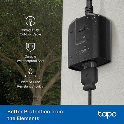 Tapo Outdoor Smart Dimmer Plug for Outdoor Lights, App Control, IP65 Weather - Image 4